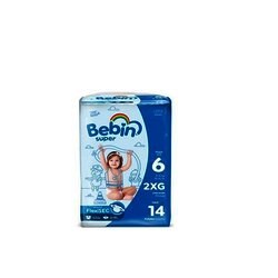 PAÑAL BEBIN EXTRA EXTRA GANDE C/14 PIEZAS