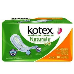 TOALLA FEMENINA KOTEX MANZANILLA ANATOMINA SIN ALAS 10 PZ TOALLA FEMENINA KOTEX MANZANILLA ANATOMINA SIN ALAS 10 PZ