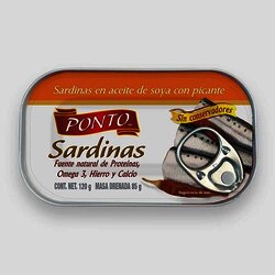 SARDINA PONTO ACEITE CON PICANTE 120 GR