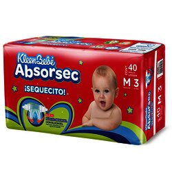 PAÑAL ABSORSEC ULTRA MEDIANO 40 PIEZAS