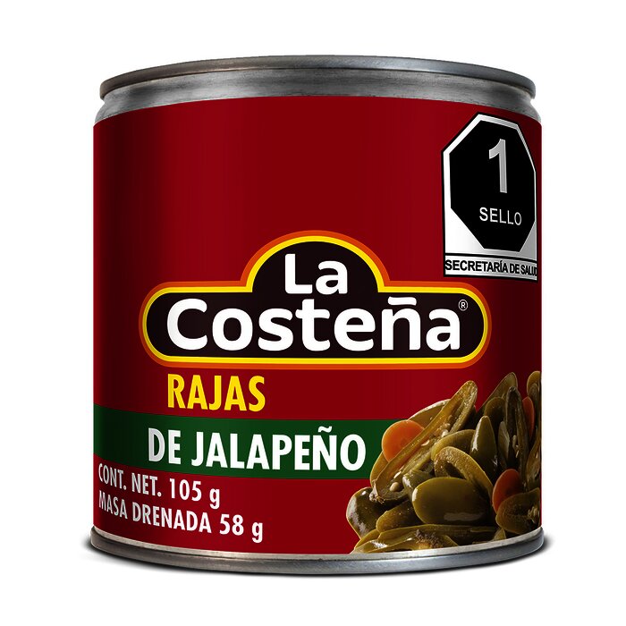 CHILE JALAPEÑO RAJAS LA COSTEÑA 105 GR