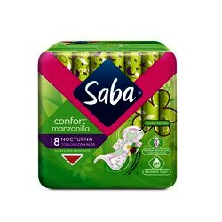 TOALLA FEMENINA SABA NOCTURNA CONFORT MZLLA CON ALAS 8 PZ TOALLA FEMENINA SABA NOCTURNA CONFORT MZLLA CON ALAS 8 PZ