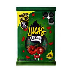 PALETA LUCAS LENWAS SANDIA BOLSA 560 GR CON 40 PIEZAS