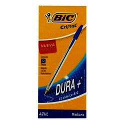 PLUMAS BIC AZUL CON 12 PIEZAS