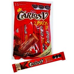 CHOCOLATE CARLOS V PAR DE REYES PAQ C/15 PIEZAS