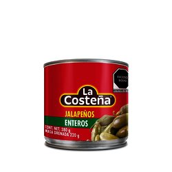CHILE JALAPEÑO ENTERO LA COSTEÑA PAQ C/4 DE 380 GR