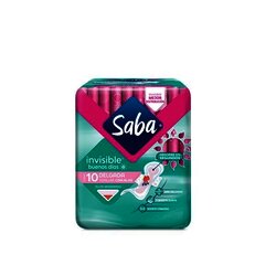 TOALLA FEMENINA SABA INVISIBLE CON ALAS C/10 PIEZAS TOALLA FEMENINA SABA INVISIBLE CON ALAS C/10 PIEZAS