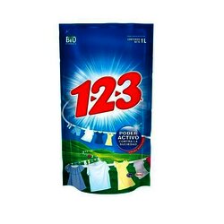 DETERGENTE LIQUIDO 1-2-3 FRESCA BLANCURA 1 LITRO