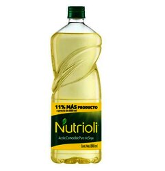 ACEITE NUTRIOLI 800 ML 100% PURO DE SOYA
