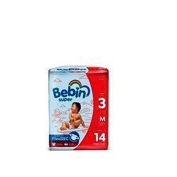 PAÑAL BEBIN MEDIANO 14 PIEZAS