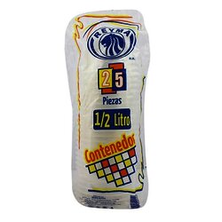 VASO RIGIDO MEDIO LITRO REYMA C/25 PZ
