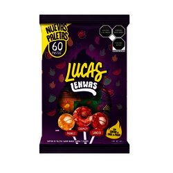 PALETA LUCAS LENWAS SURTIDO BOLSA 840 GR C/60 PIEZAS