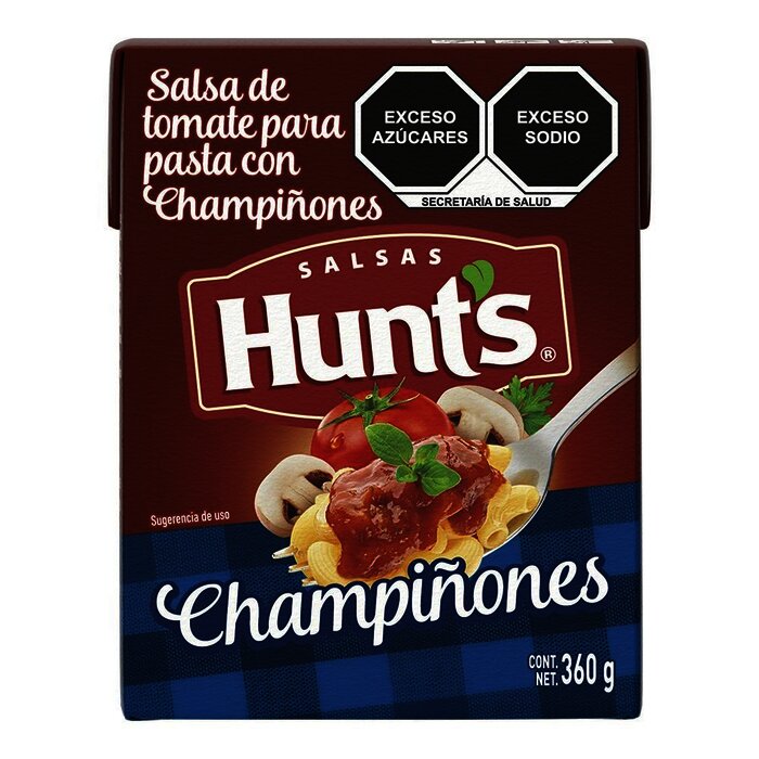 SALSA TOMATE PARA PASTA HUNTS 360 GR CHAMPIÑONES