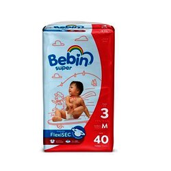 PAÑAL BEBIN MEDIANO 40 PIEZAS