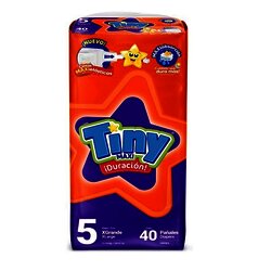 PAÑAL TINY EXTRA GRANDE CON 40 PIEZAS