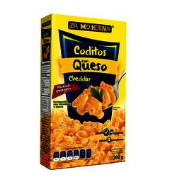 PASTA CODO CON QUESO MODERNA 200 GR PASTA CODO CON QUESO MODERNA 200 GR