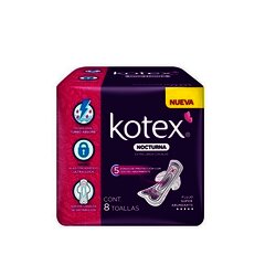 KOTEX NOCTURNA CON ALAS C/8 KOTEX NOCTURNA CON ALAS C/8