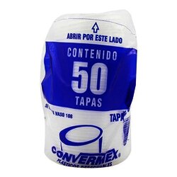 TAPA PLASTICA #8 CONVERMEX C/50 PZ