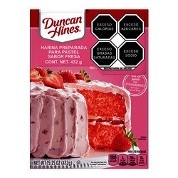 HARINA PASTEL DUNCAN 432 GR STRAWBERRY SUPREME