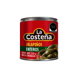 CHILE JALAPEÑO ENTERO LA COSTEÑA 220 GR