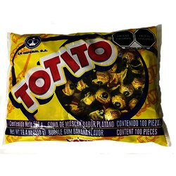 CHICLE TOTITO CON 100 PZ PLATANO