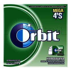 CHICLE ORBIT EXH C/40 PZ HIERBABUENA