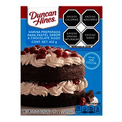 HARINA PASTEL DUNCAN 432 GR CHOCOLATE SUIZO