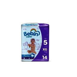 PAÑAL BEBIN SUPER EXTRA GRANDE C/14 PZ