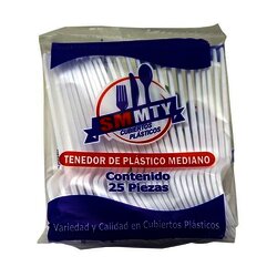 TENEDOR PLASTICO CON 25 PIEZAS