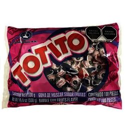 CHICLE TOTITO CON 100 PZ FRUTAS