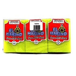 FIBRA VERDE CON ESPONJA MARINO 8X12 CM PAQUETE CON 6 PZ
