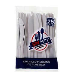 CUCHILLO PLASTICO CON 25 PIEZAS