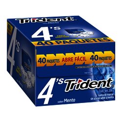 CHICLE TRIDENT 4 PAST PAQ C/40 PZ MENTA