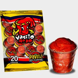 PULPA VASITO ROJO PAVITO PAQ C/20 PZ