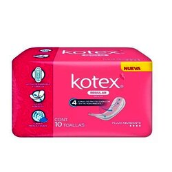 TOALLA FEMENINA KOTEX ANATOMICA SIN ALAS 10 PZ TOALLA FEMENINA KOTEX ANATOMICA SIN ALAS 10 PZ