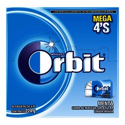 CHICLE ORBIT EXH C/40 PZ MENTA