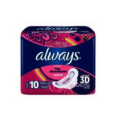 TOALLA FEMENINA ALWAYS PROT TOTAL SUAVE CON ALAS C/10 PZ TOALLA FEMENINA ALWAYS PROT TOTAL SUAVE CON ALAS C/10 PZ