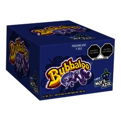 CHICLE BUBBALOO C/47 PIEZAS MORA AZUL