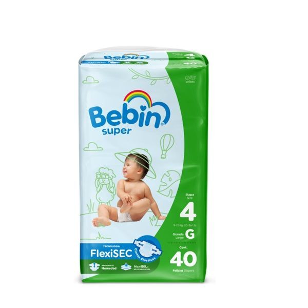 PAÑAL BEBIN GRANDE 40 PIEZAS