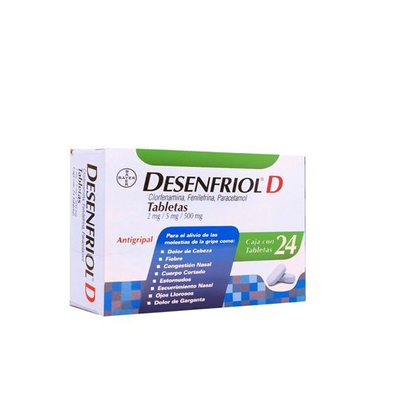 DESENFRIOL-D PLUS CON 30 PASTILLAS