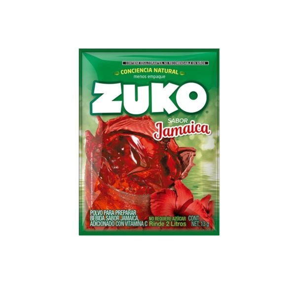 ZUKO BEBIDA EN POLVO JAMAICA SOBRE