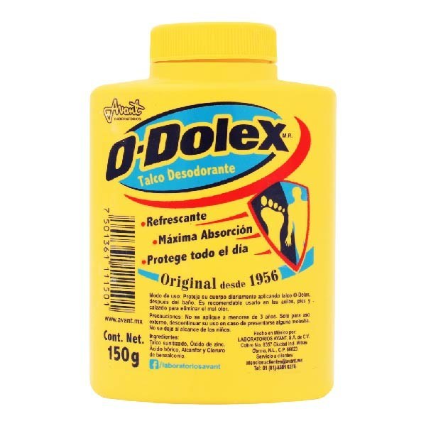 TALCO ODOLEX AMARILLO 150 GR