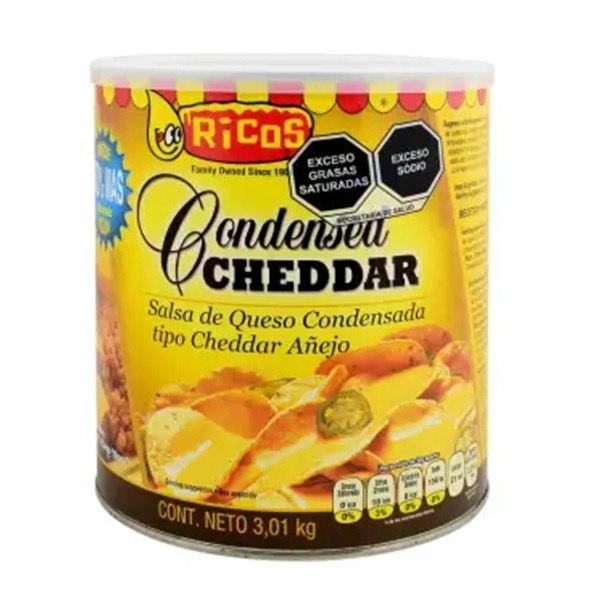 SALSA QUESO PARA NACHOS RICO´S 3 KG