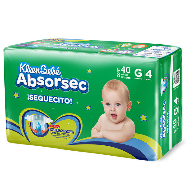 PAÑAL ABSORSEC ULTRA GRANDE 40 PIEZAS