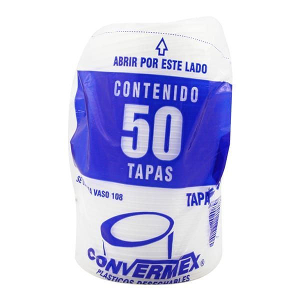TAPA PLASTICA #8 CONVERMEX C/50 PZ
