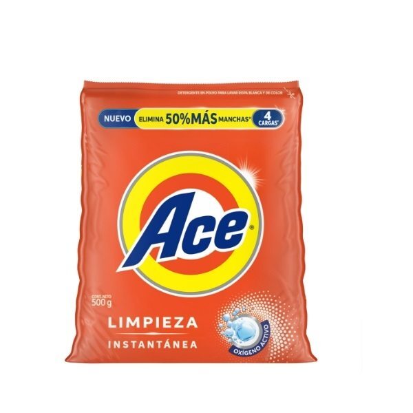 DETERGENTE POLVO ACE REGULAR 500 GR