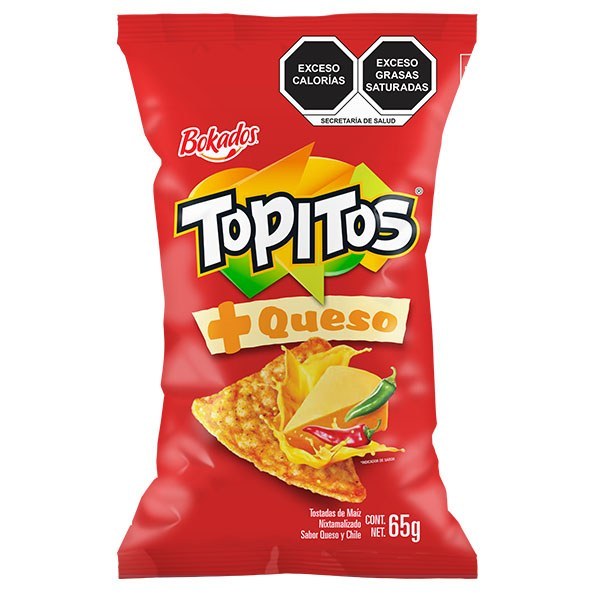 TOPITO QUESO BOKADOS C/10 DE 65 GR