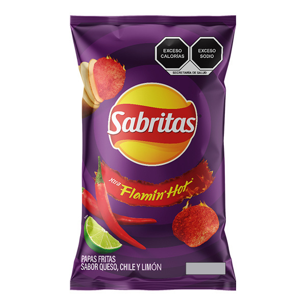 PAPA SABRITAS FLAMIN HOT C/10 DE 44 GR