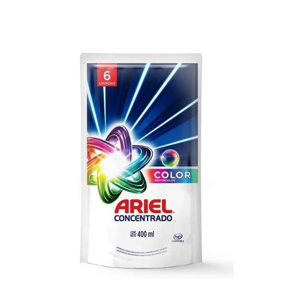 DETERGENTE LIQUIDO ARIEL REVITACOLOR 400 ML