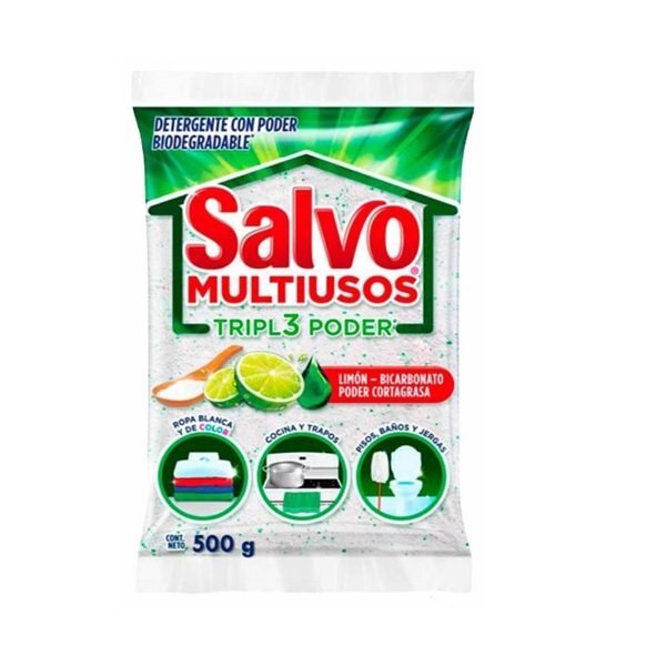 DETERGENTE POLVO SALVO MULTIUSOS 500 GR